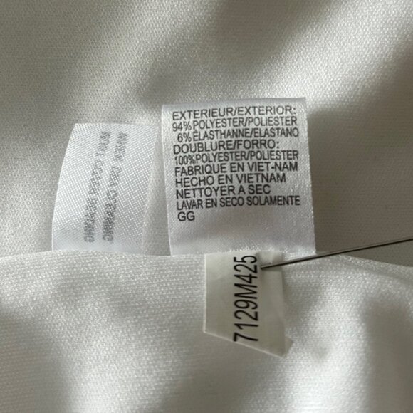 Tahari Below The Knee White Color Dress Sz 2 - Picture 6 of 9